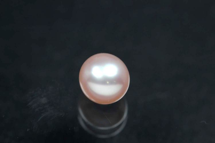 Süßwasserperlen, angebohrt rund, ca.Maße Ø5,0-5,5mm, Farbe rosa