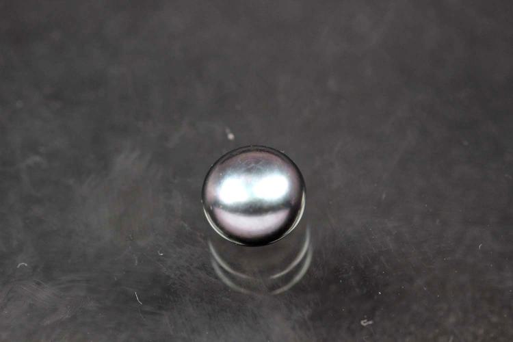 freshwater pearls, half drilled Button, approx. size Ø6,0-6,5mm, high 5,0-5,5mm, color peacock