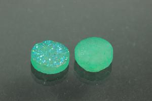 Quartz Druzy, shape round, color aventurine, approx. size Ø 10mm, approx.high 3,3 mm