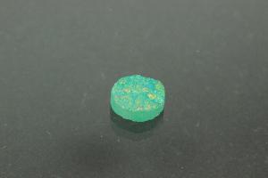 Quarz Druzy, Form rund, Farbe aventurinfarben, ca Maße Ø 8mm, Höhe 3,3 mm
