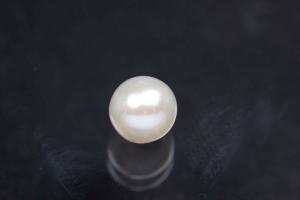 Freshwater pearls, half drilled round, approx.size Ø5,0-5,5mm, color white