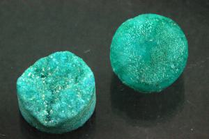 Quartz Druzy, shape round, color aventurin, approx. size Ø 10mm, approx.high 3,6-5,6 mm