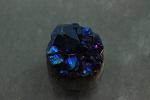 Quartz Druzy, shape round, color blue, approx. size Ø 10mm, approx.high 5,7-8,9 mm