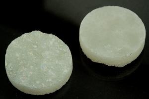 Quarz Druzy, Form rund, Farbe bergkristallfarben, ca Maße Ø 30mm, Höhe 7,5-8,9 mm