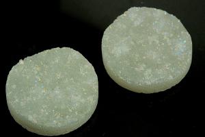 Quartz Druzy, shape round, color crystal, approx. size Ø 30mm, approx.high 7,5-8,9 mm