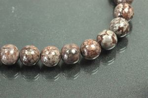 Autumn jasper spherical gemstone strand, approx. dimensions Ø 8mm, approx. 39,0 - 40,0cm long.