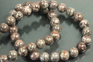 Autumn jasper spherical gemstone strand, approx. dimensions Ø 8mm, approx. 39,0 - 40,0cm long.