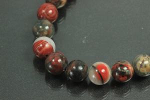 Edel jasper spherical gemstone strand, approx. dimensions Ø 8mm, approx. 39,0 - 40,0cm long.