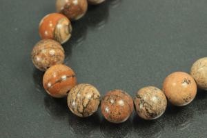 Picture jasper spherical gemstone strand, approx. dimensions Ø 8mm, approx. 39,0 - 40,0cm long.