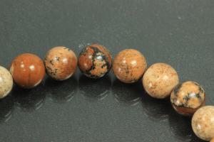 Picture jasper spherical gemstone strand, approx. dimensions Ø 8mm, approx. 39,0 - 40,0cm long.