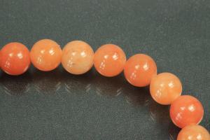 Red Aventurin spherical gemstone strand, approx. dimensions Ø 8mm, approx. 39,0 - 40,0cm long.