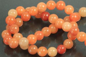 Red Aventurin spherical gemstone strand, approx. dimensions Ø 8mm, approx. 39,0 - 40,0cm long.