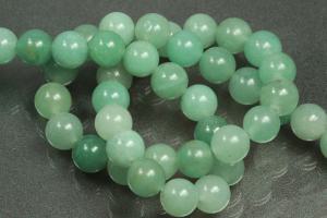 Green Aventurin spherical gemstone strand green, approx. dimensions Ø 8mm, approx. 39,0 - 40,0cm long.