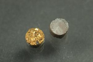 Achat Druzy, Form rund, Farbe goldfarben, ca Maße Ø 6mm, Höhe 4,0 mm