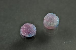 Achat Druzy, Form rund, Farbe amethystfarben, ca Maße Ø 6mm, Höhe 4,0 mm