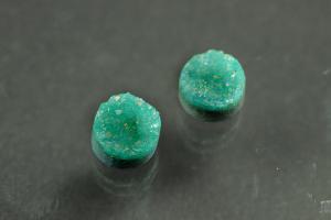 Agate Druzy, shape round, color aventurine, approx. size Ø 6mm, approx.high 4,0 mm