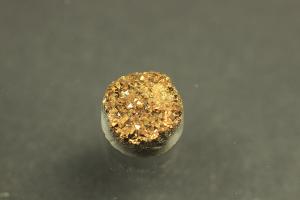 Achat Druzy, Form rund, Farbe goldfarben, ca Maße Ø 8mm, Höhe 4,0 mm