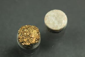 Achat Druzy, Form rund, Farbe goldfarben, ca Maße Ø 8mm, Höhe 4,0 mm