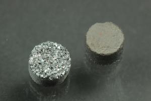 Achat Druzy, Form rund, Farbe silberfarben, ca Maße Ø 8mm, Höhe 4,0 mm