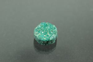 Agate Druzy, shape round, color aventurine, approx. size Ø 10mm, approx.high 4,4-4,9mm