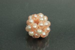 Pearl ball braided approx Ø20mm, colour plum,