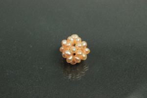Pearl ball braided approx Ø12mm, colour peach,