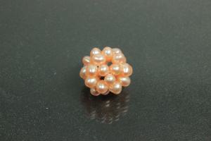 Pearl ball braided approx Ø13mm, colour plum,