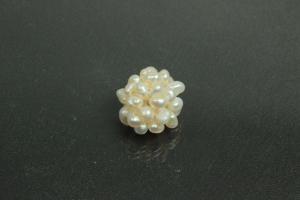 Pearl ball braided approx Ø13mm, colour white,