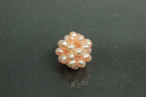 Pearl ball braided approx Ø14mm, colour plum,