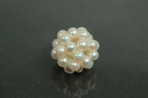 Pearl ball braided approx Ø18mm, colour white,