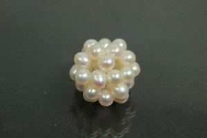 Pearl ball braided approx Ø20mm, colour white,