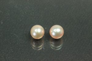 Freshwater pearls, undrilled round, approx.size Ø6,5mm, color shades of gold