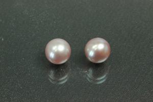 Freshwater pearls, undrilled round, approx.size Ø7,0mm, color shades of grey