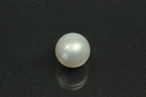 Süßwasserperlen, ungebohrt rund, ca.Maße Ø9,5mm, schönes Luster A, Farbe weiss